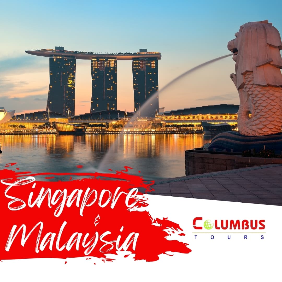 Scenic view of Singapore & Malaysia